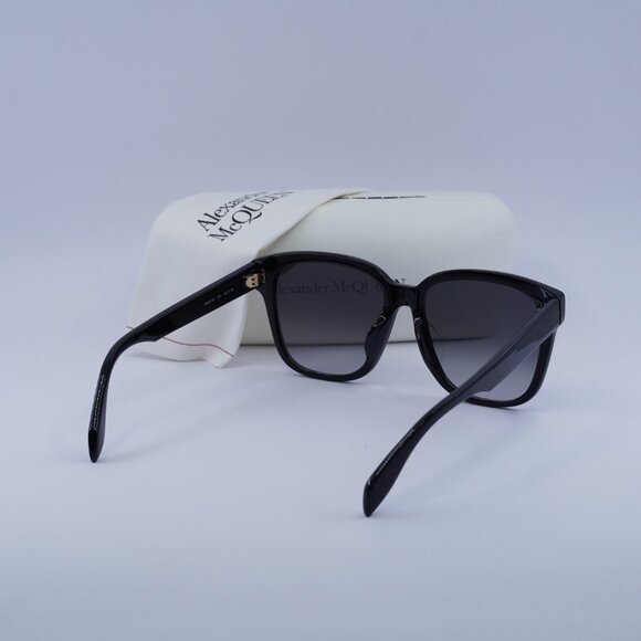 Alexander McQueen AM0331SK 001 Sunglasses Black Square Frame, Grey Lenses - Picture 8 of 8